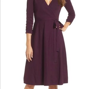 Eliza J Faux Wrap Sweater Dress